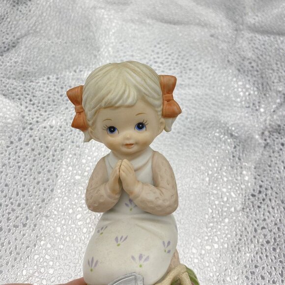VTG Homco Gardening Boy & Girl Figurines 1452 Praying For Plants To‎ Grow 1980s - Picture 2 of 16